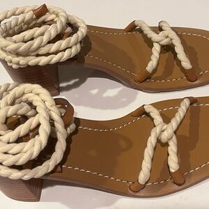 ZIMMERMANN Women's Sandals Size 37 6.5/7 Rope Tie Made in Brazil